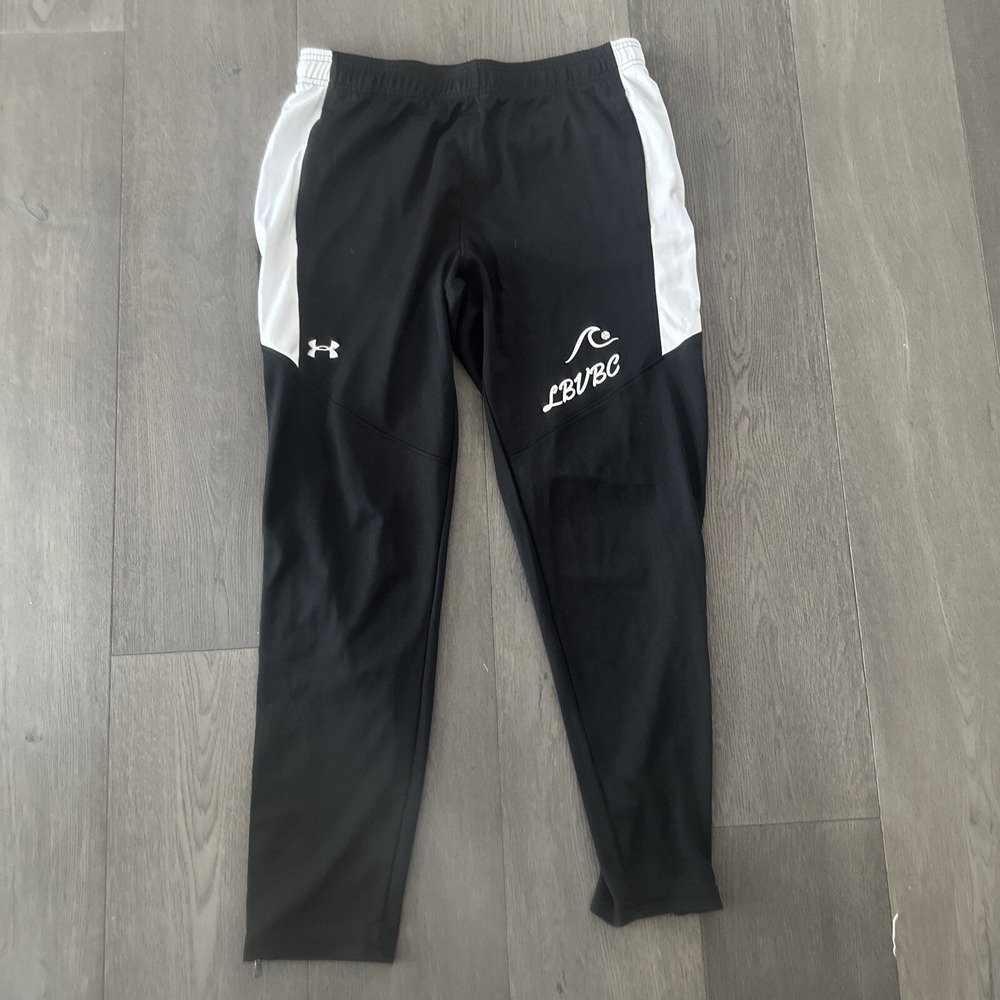 Under Armour UA Jogger‎ Pants Womens MED Black Loose Fit Sport Tapered Ankle Zip
